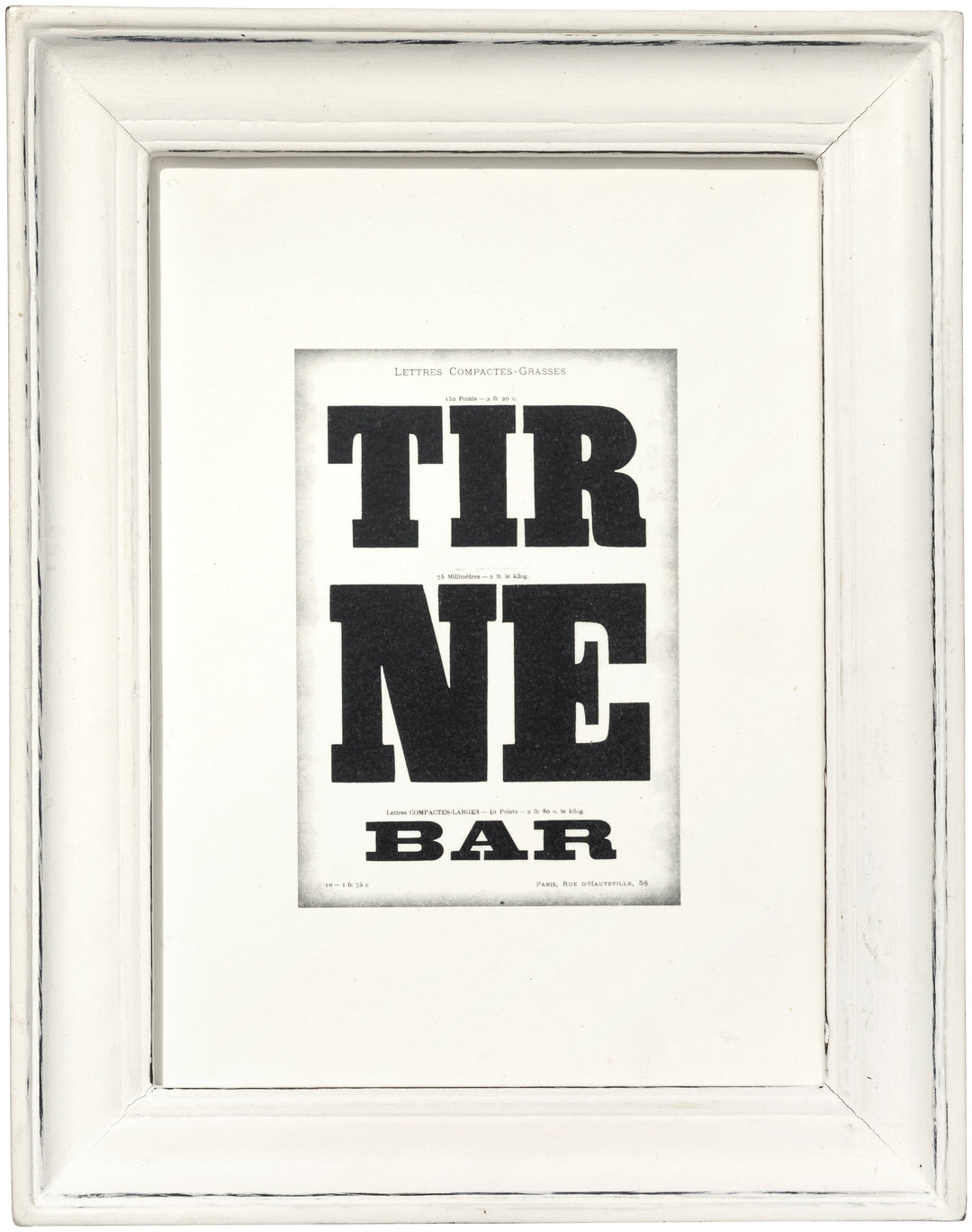 wooden white frame wide large design by puebco 1