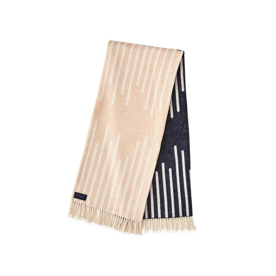 Alba Plaid Throw In Blue Camel Design By Oyoy 1