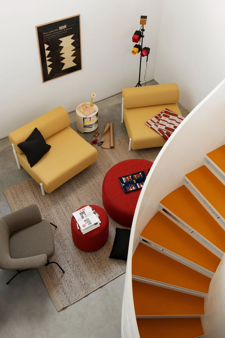 bon red round pouf by hem 30506 5