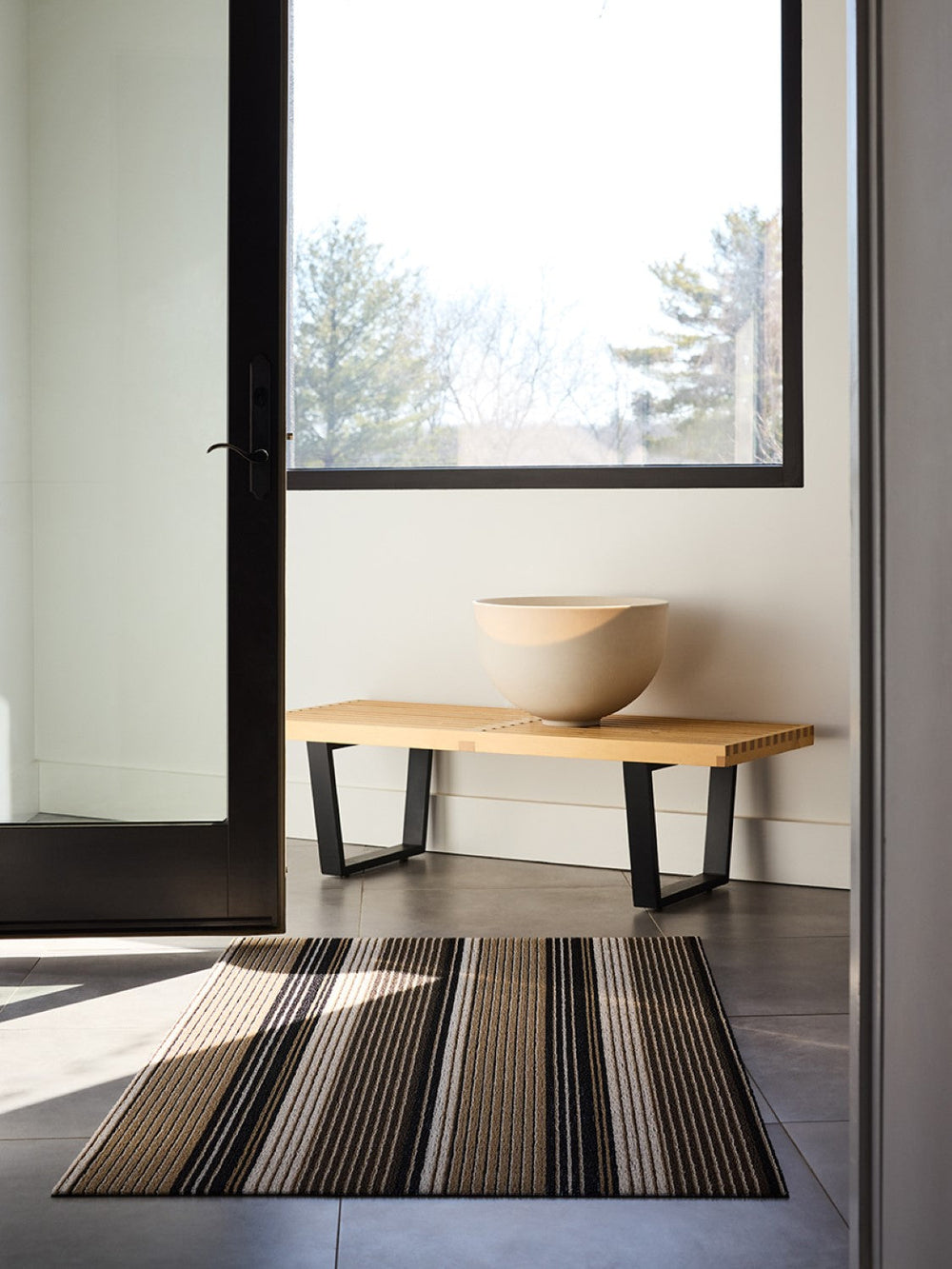 Pleat Stripe Oyster Shag Chilewich Chw 201216 002 4