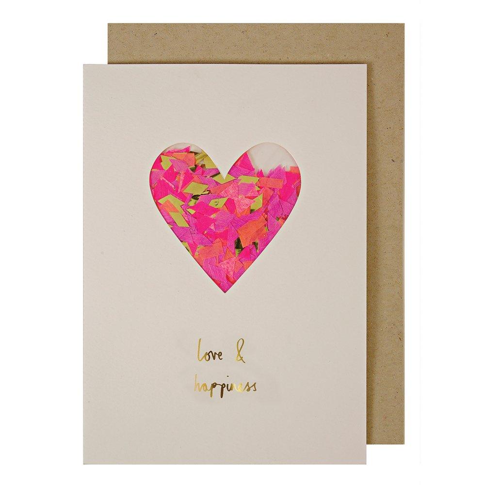 Heart Confetti Shaker Card By Meri Meri 1