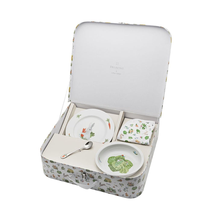 Friends Of The Vegetable Garden Suitcase Plate Bowl Set With Bib 1