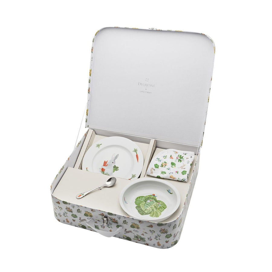 Friends Of The Vegetable Garden Suitcase Plate Bowl Set With Bib 1