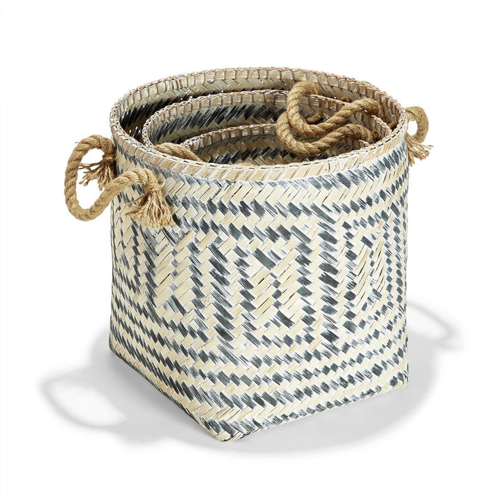 perivilos hand crafted baskets set of 3 2