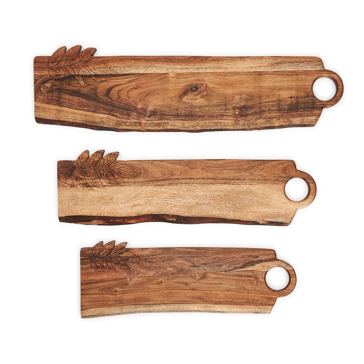 Charcuterie Serving Boards with Leaf Design - Set of 3