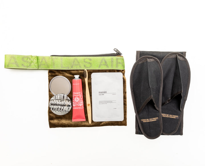 Welcome Guest Pouch Gift Set By Studio Per Diem Slippers 1