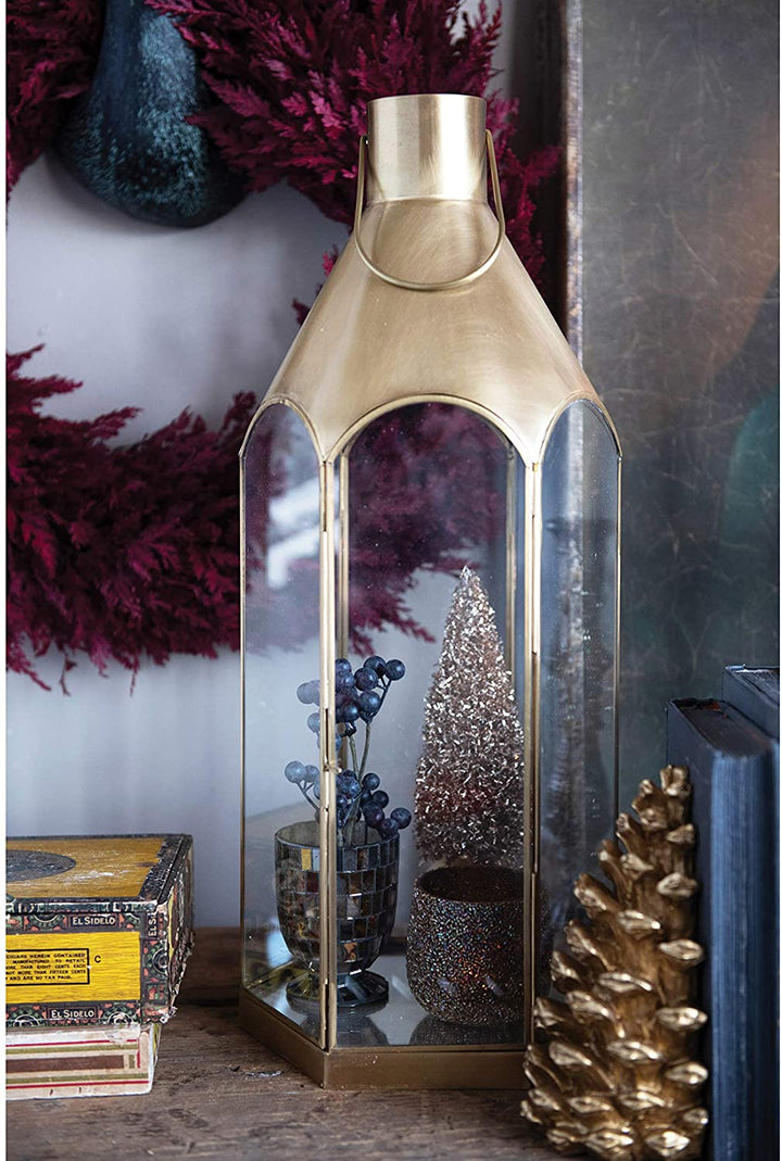 Lantern With Mirror Base And Handle 3