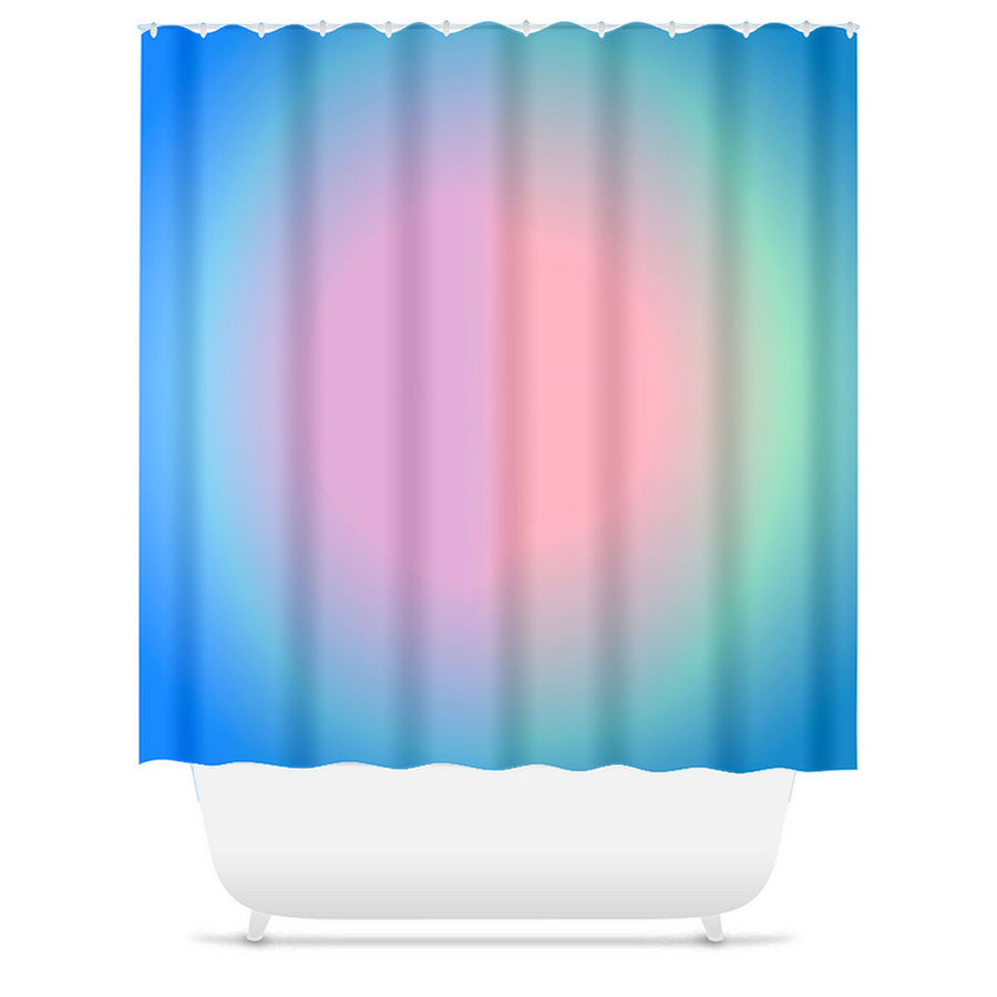 Blue Aura Shower Curtains 1