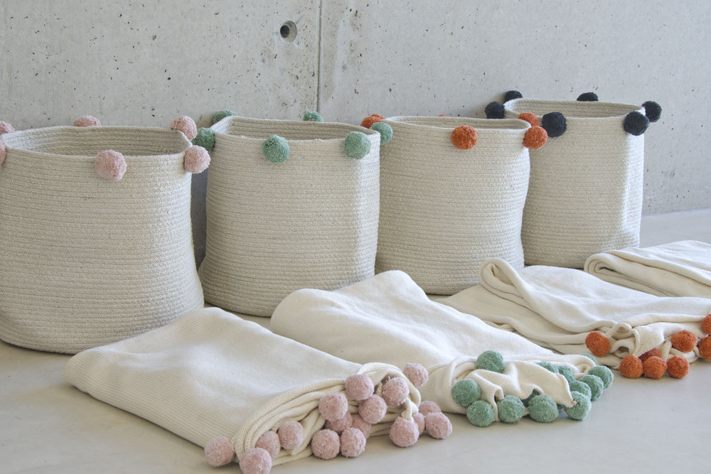 Bubbly Basket in Natural & Green design by Lorena Canals