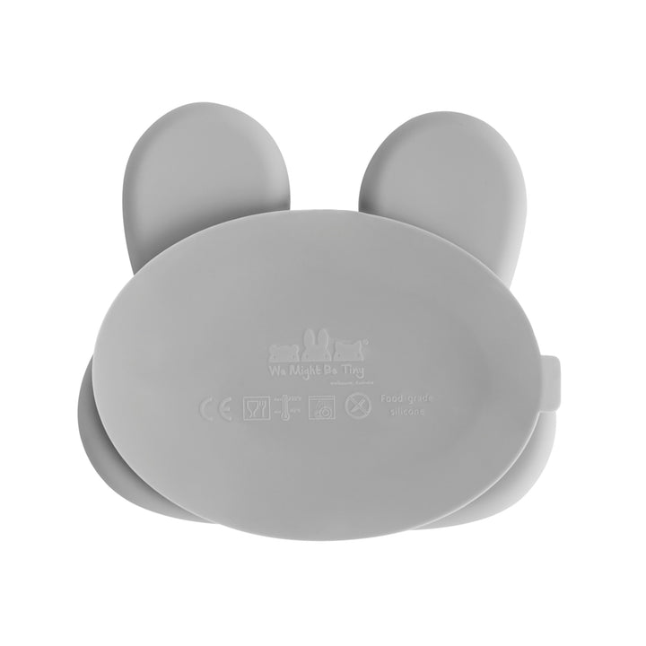 Bunny Stickie Plate Grey 3