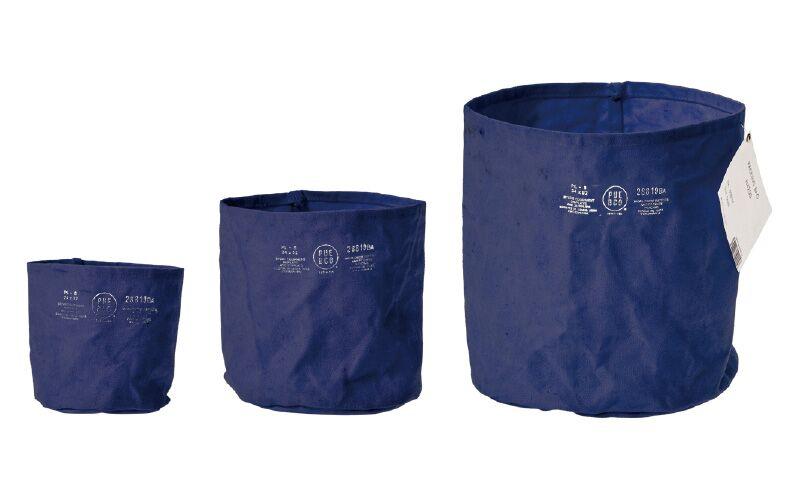 canvas pot cover medium navy blue design by puebco 6