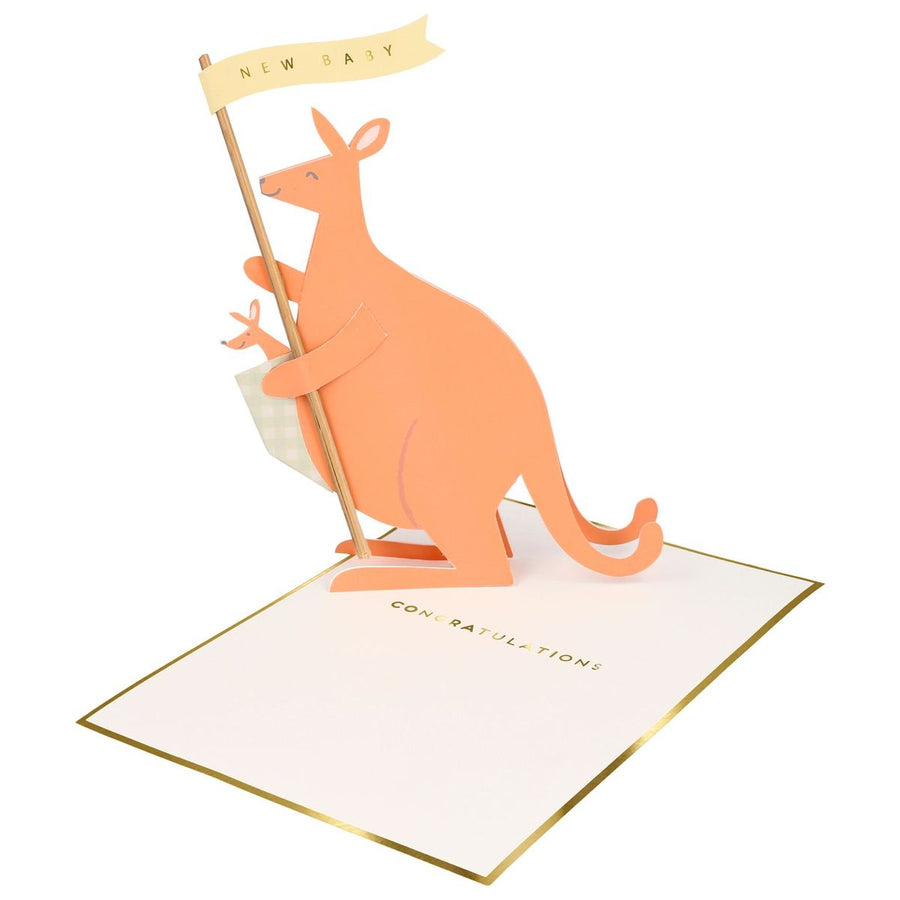 Baby Kangaroo Stand Up Card By Meri Meri 1