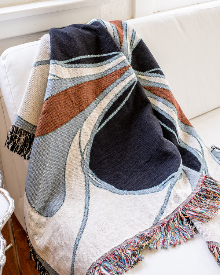 Blu Bloom Woven Blanket