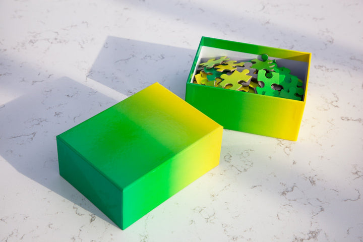 Gradient Puzzle Small In Green Yellow Design By Areaware 3