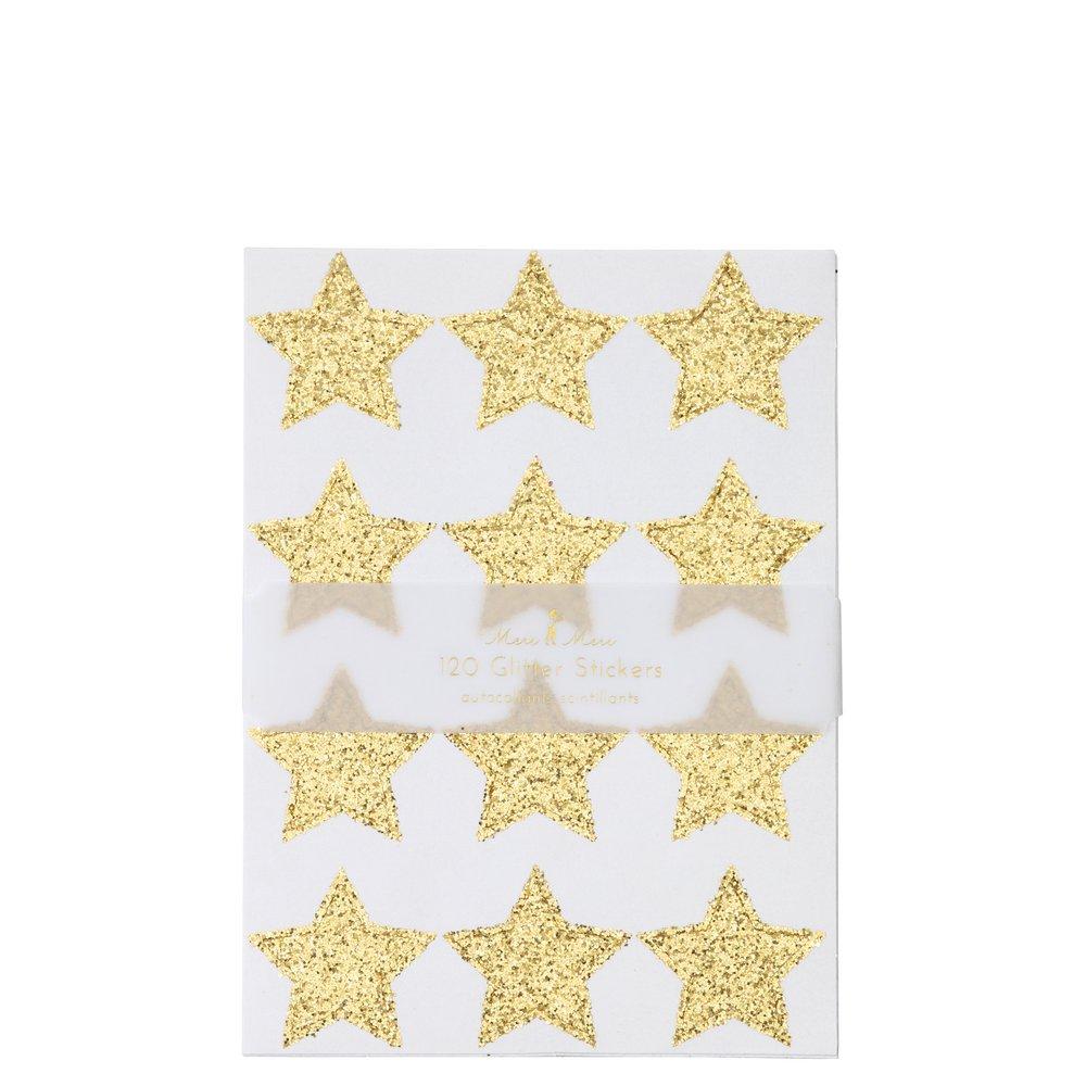 Gold Glitter Stars Sticker Sheets By Meri Meri 1