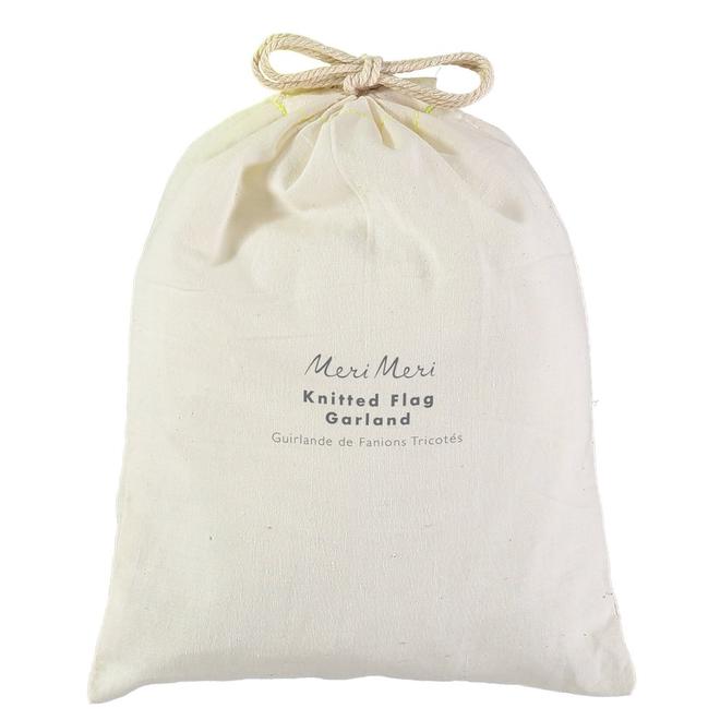 Blue Knitted Flag Garland By Meri Meri 2