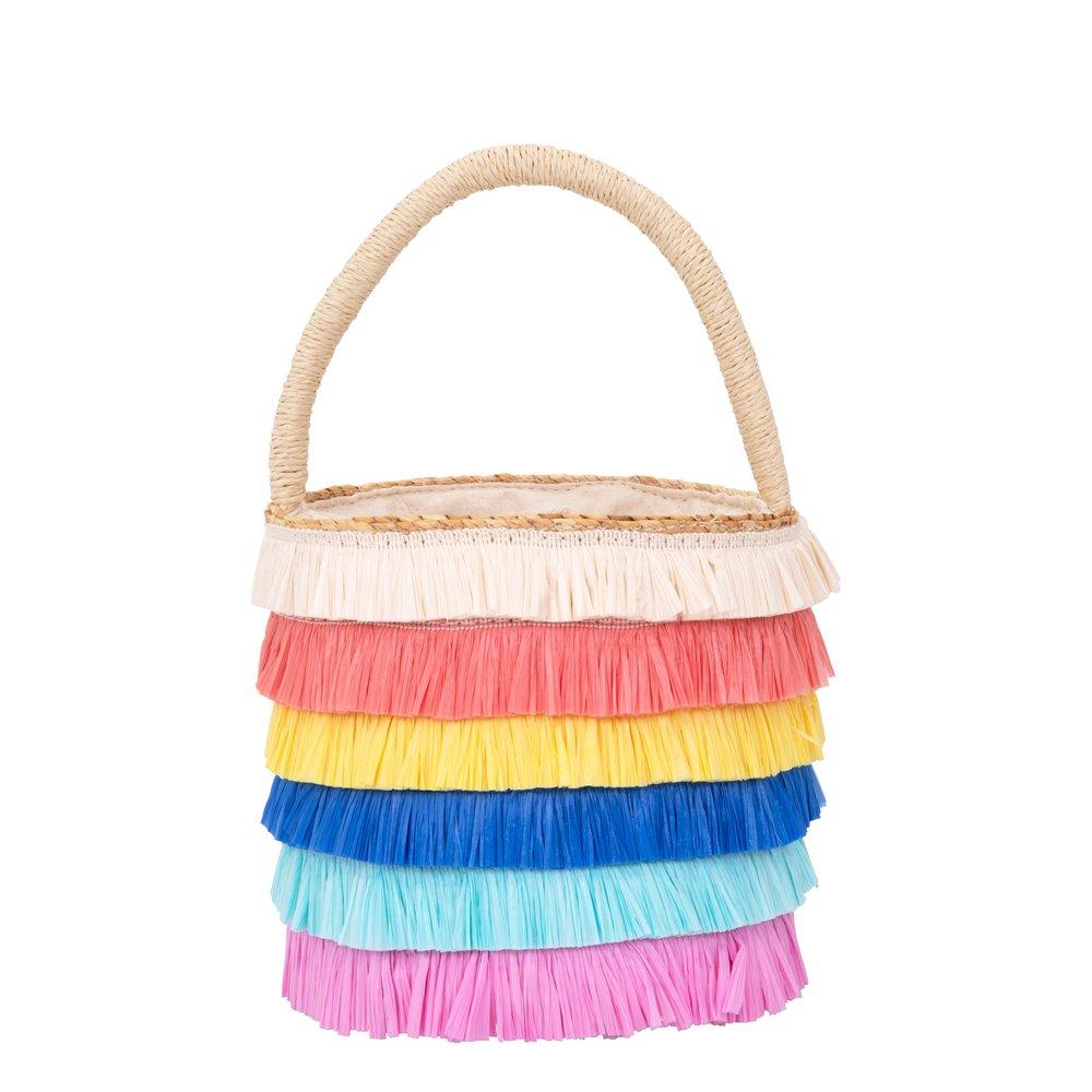 Raffia Fringed Woven Straw Bag By Meri Meri 1