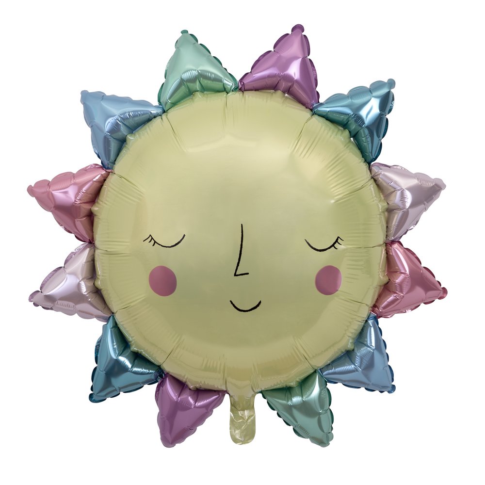 Rainbow Sun Foil Balloon By Meri Meri 1