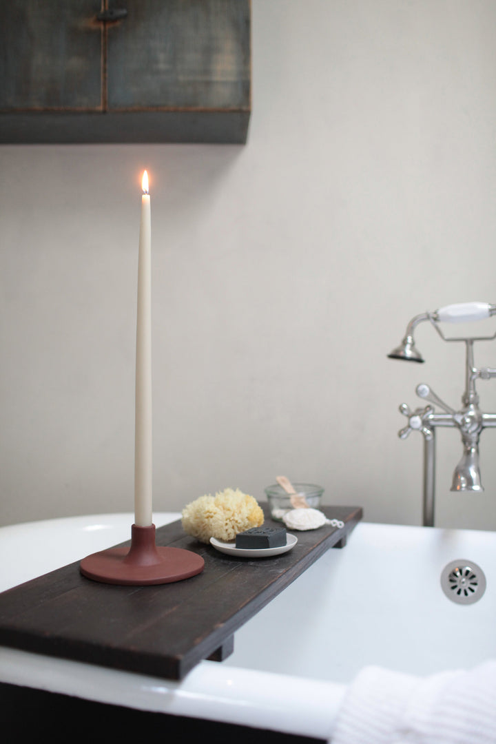 Ceramic Taper Holder in Earth