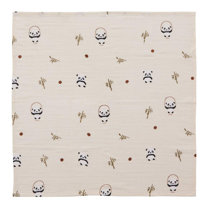 Muslin Square Panda 3 Pcs Pack Vanilla 2