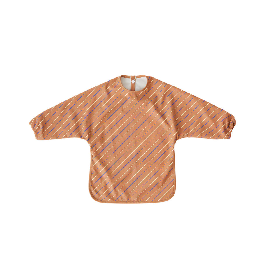 Cape Bib Striped Light Rubber Coral By Oyoy M107209 1