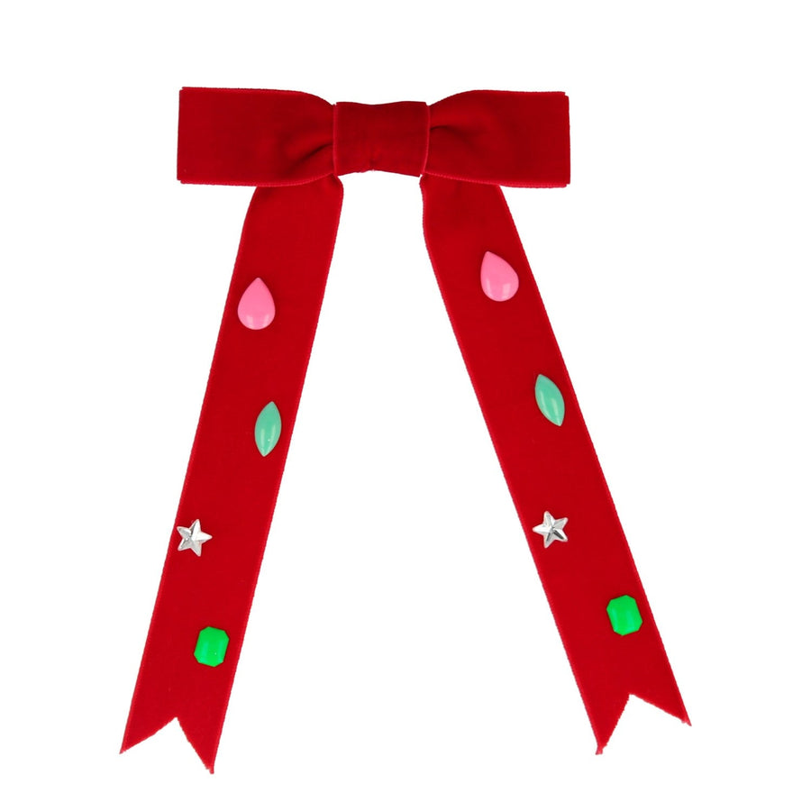 red bow hair clip by meri meri mm 199293 1