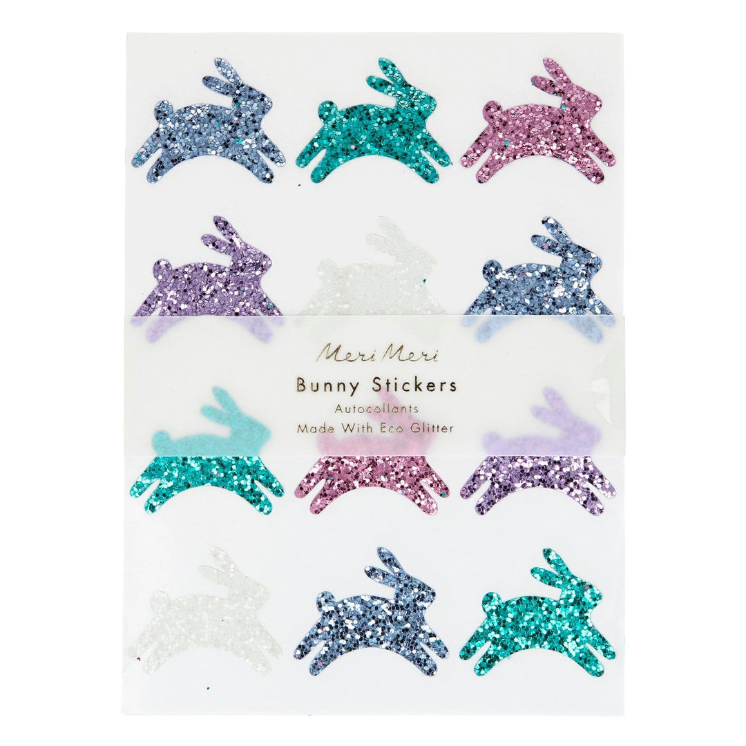 glitter bunny stickers by meri meri mm 219196 1