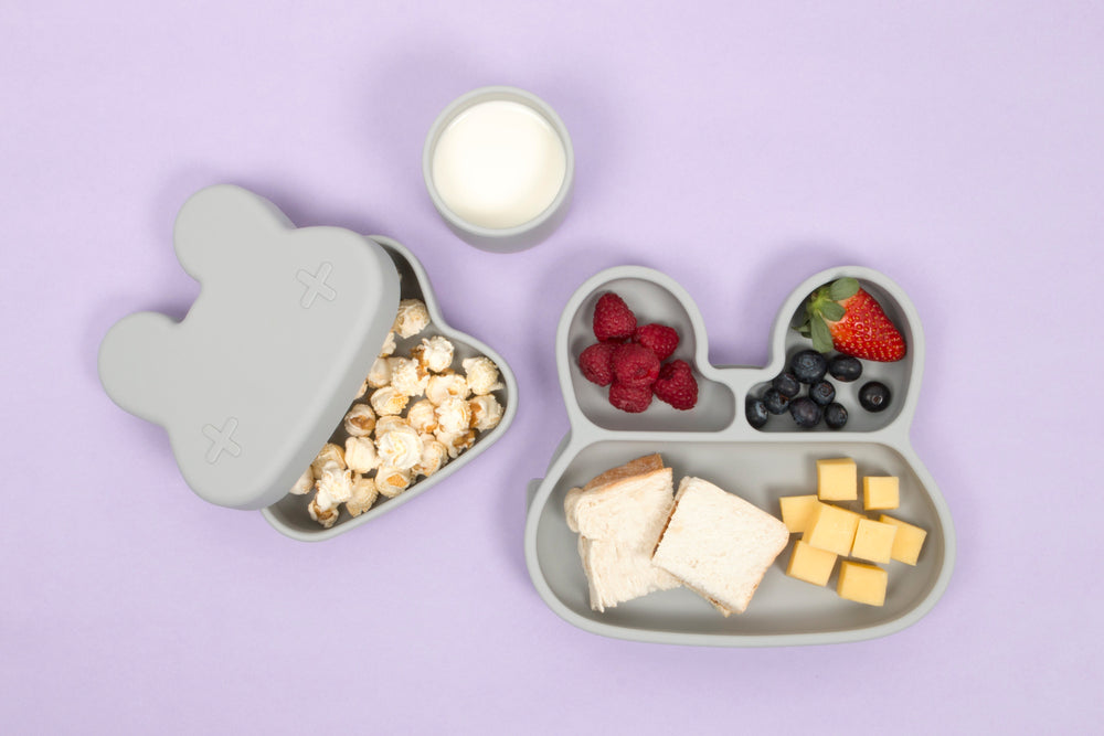 Bunny Stickie Plate Grey 8