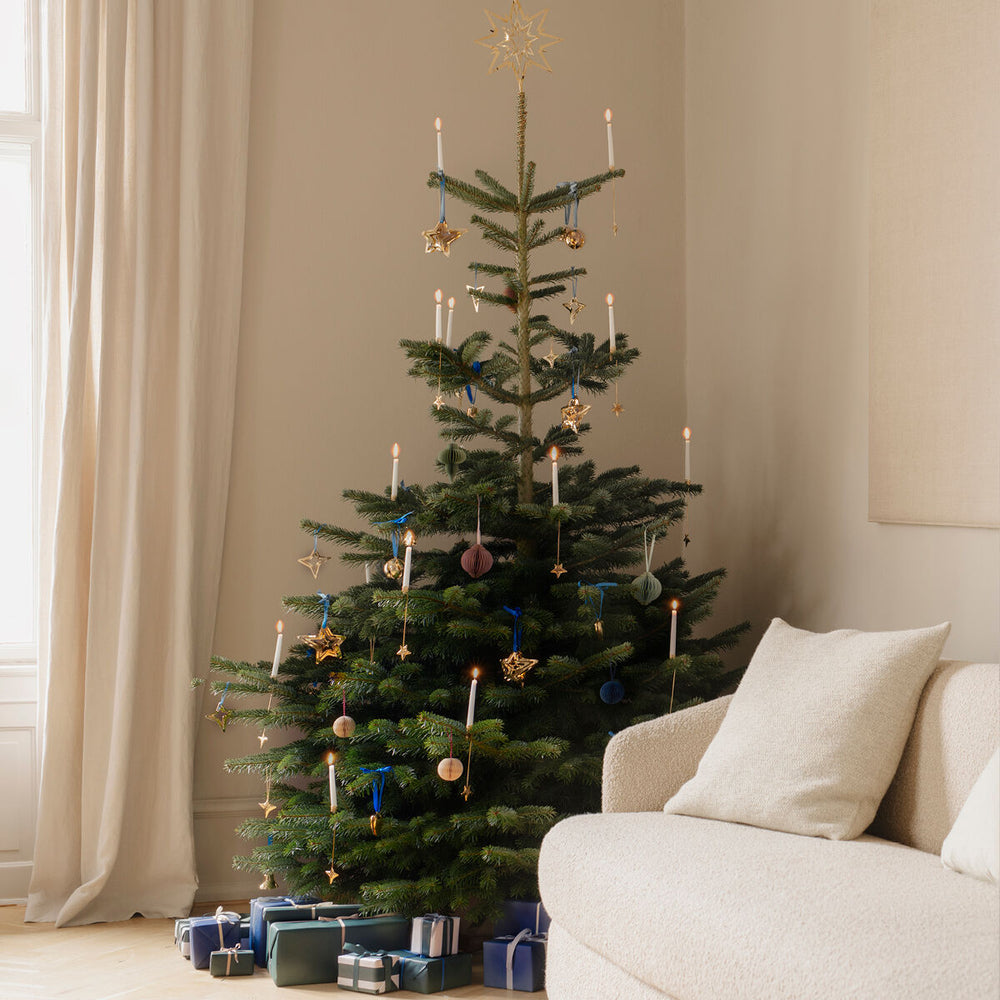 ornaments four five point star gold 2