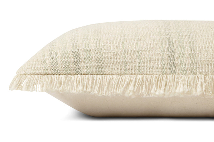 Ivory/Sage Throw Pillow Cover w/ Down Fill  - Open Box 2