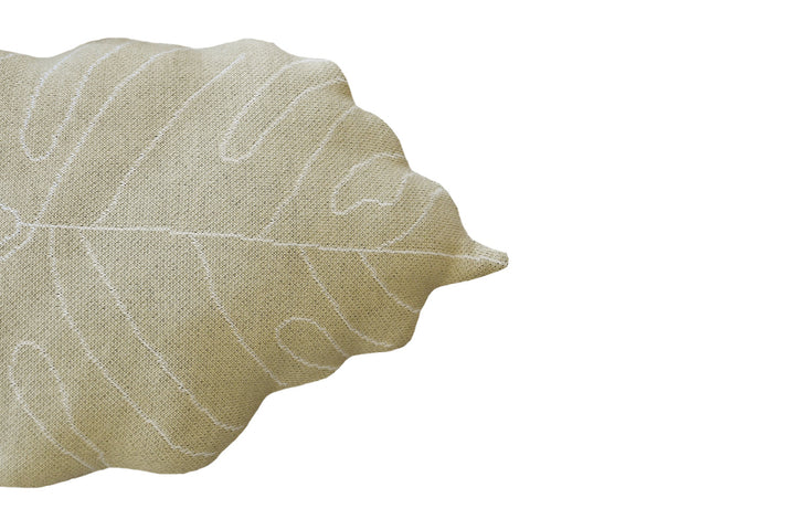 knitted cushion baby leaf olive by lorena canals sc babyl olv 2
