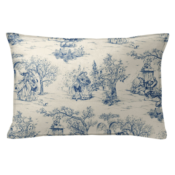 archamps toile blue bedding by 6ix tailors arc clg blu cmf fd 3pc 13