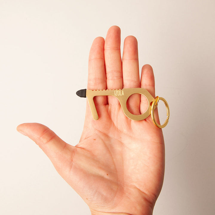 brass edc no touch tool by izola 2