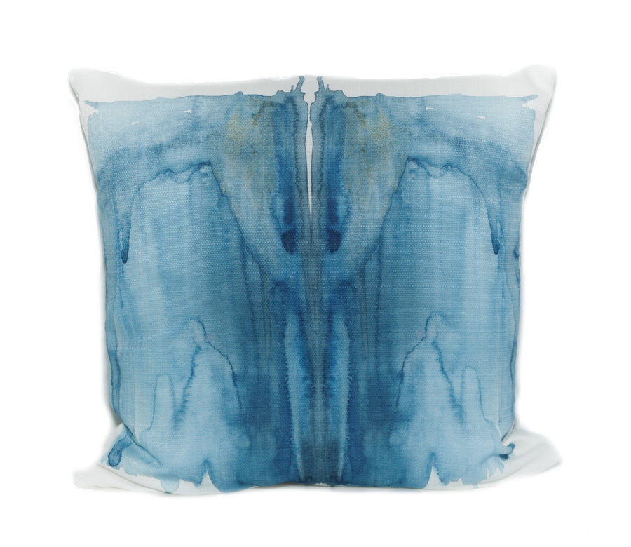 Blue Moth Outdoor Throw Pillow Designed By Elise Flashman 1
