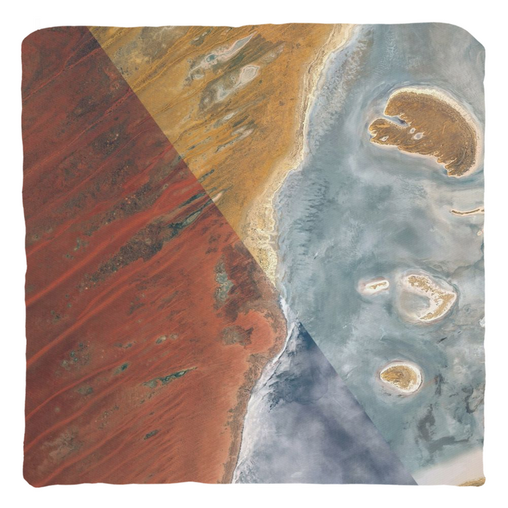 Arial Collage Throw Pillows 6