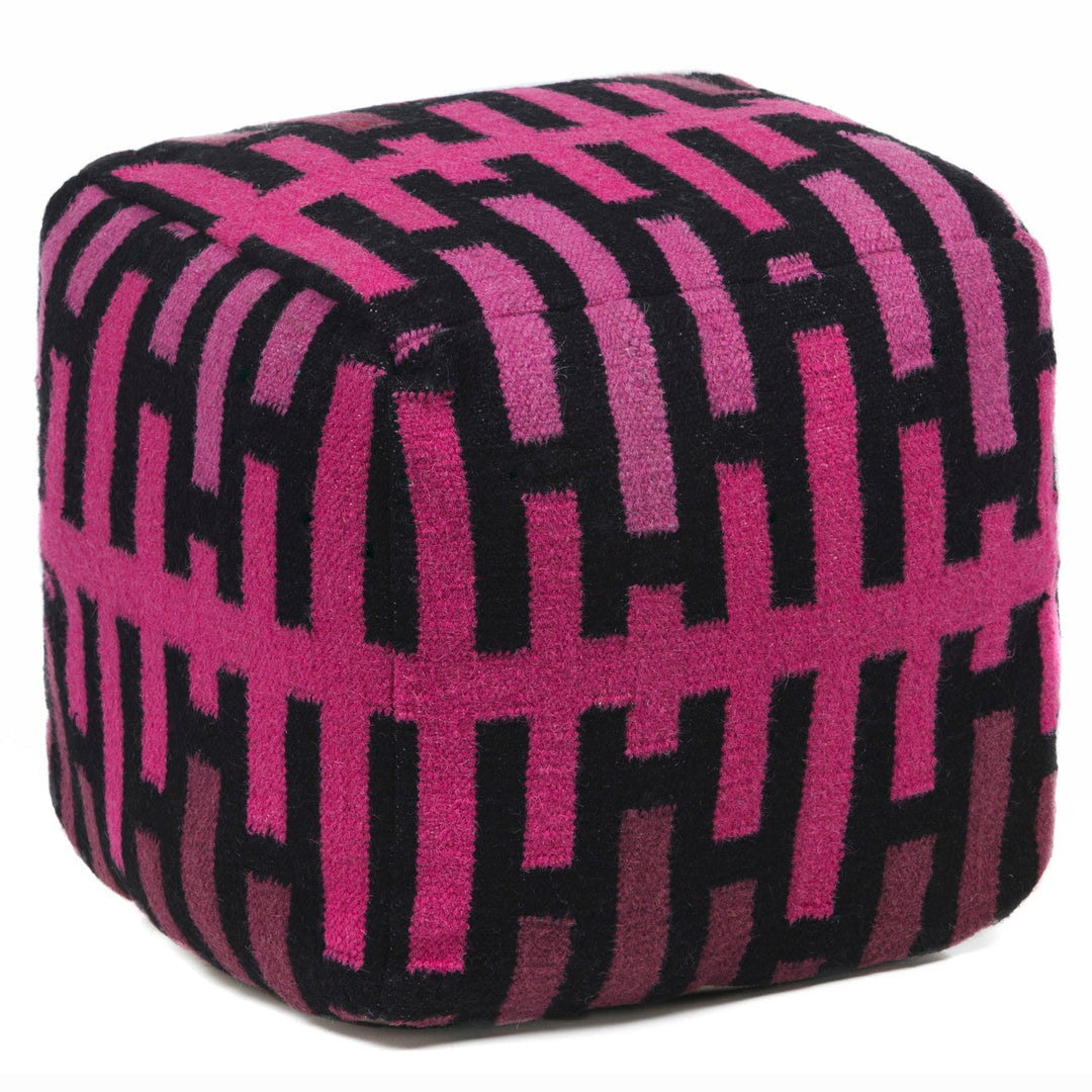 Hand Knitted Contemporary Wool Pou 134 Pouf Chandra Rugs 1