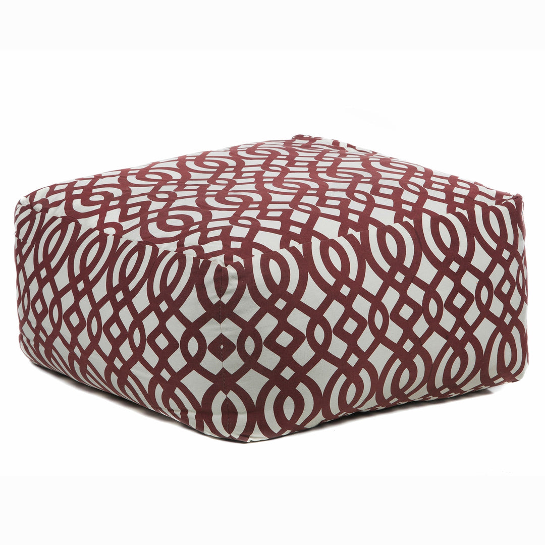 Handmade Contemporary Printed Cotton Pou 111 Pouf Chandra Rugs 1