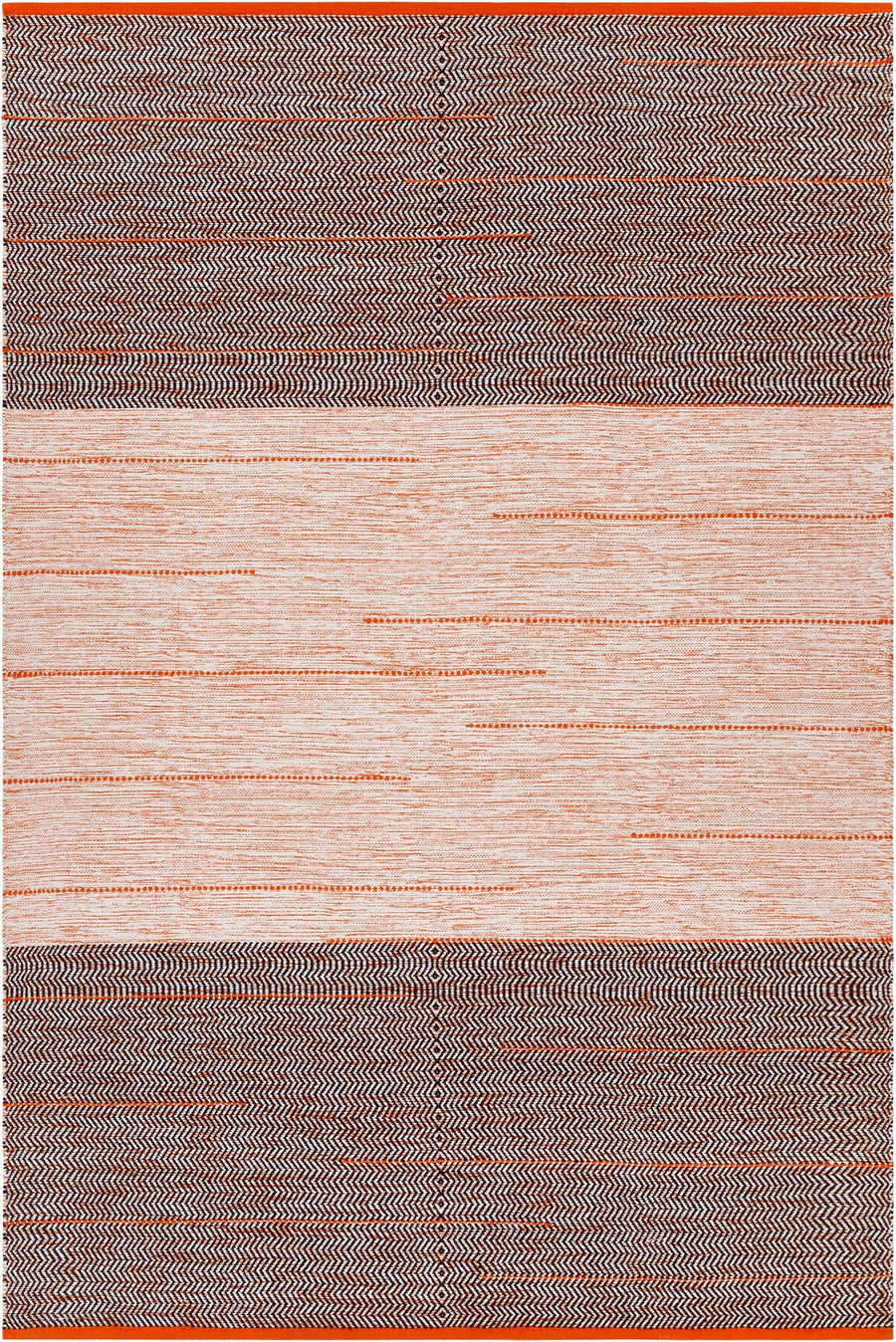 Tanya Hand Woven Flatweave Cotton Tan 45926 Rug Chandra Rugs 1