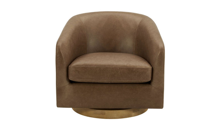 Oscy Leather Swivel Chair 1
