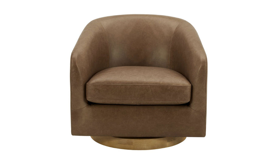 Oscy Leather Swivel Chair 1