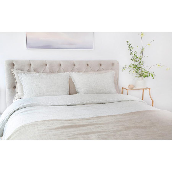 logan duvet and shams in olive design by pom pom at home 7