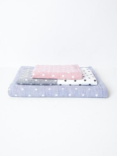 Polka Dot Chambray Towels By Morihata 2
