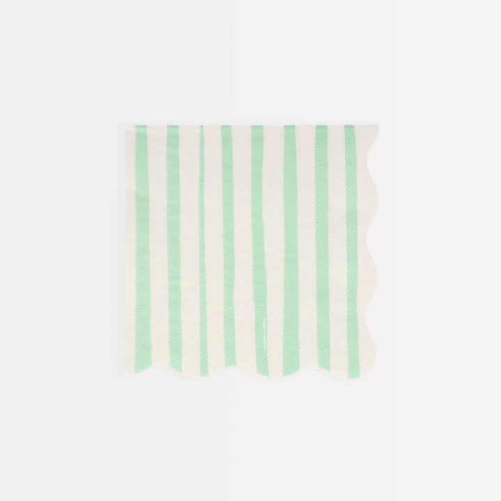 mint stripe partyware by meri meri mm 224496 5