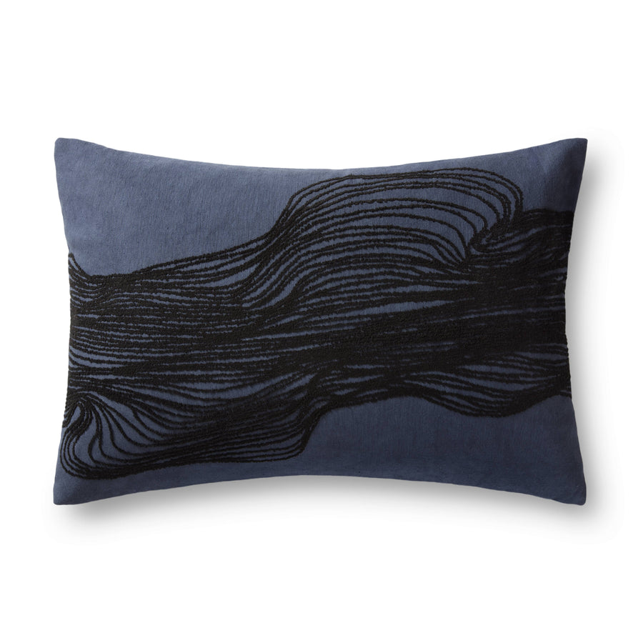 Handcrafted Blue Black Pillow By Loloi P145Pll0053Bbblpi15 Open Box 1
