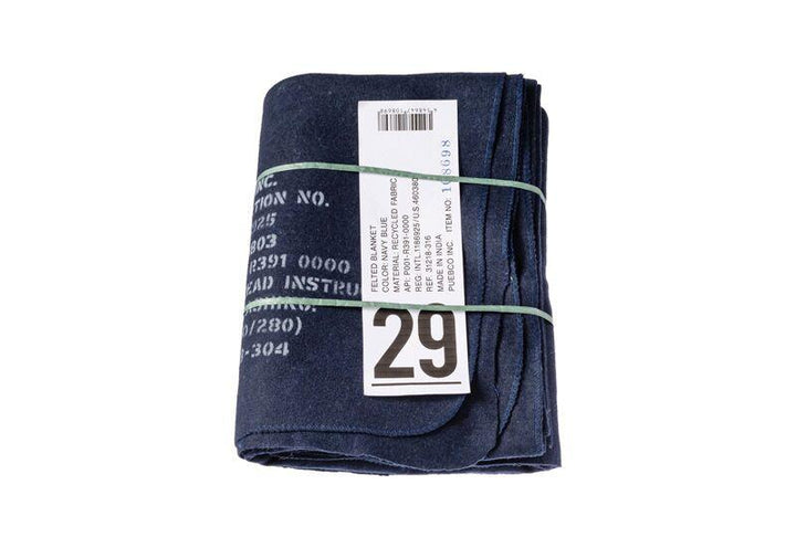 felted blanket navy blue design by puebco 3