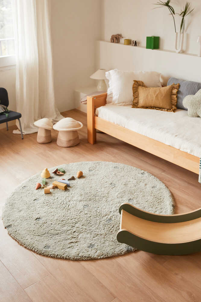 Dot Washable Round Rug 10