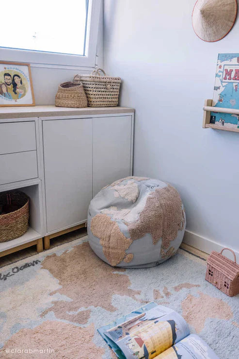 Vintage Map Washable Rug 7