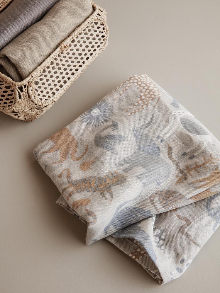 Muslin Squares (Set of 3) in Safari by Ferm Living