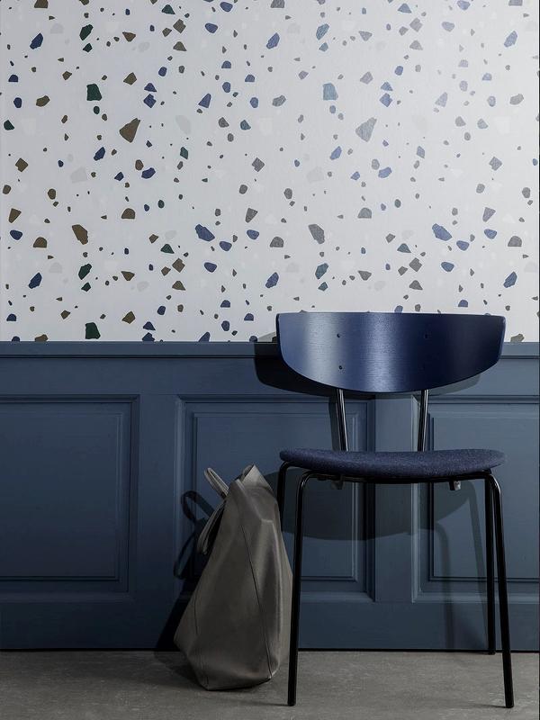 Terrazzo Wallpaper in Grey by Ferm Living