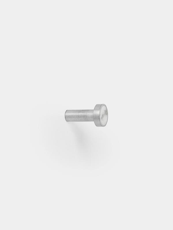 Small Steel Hook in White Marble by Ferm Living